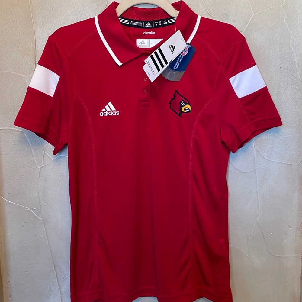 Adidas Louisville Cardinals Collegiate Climalite Polo Size Medium